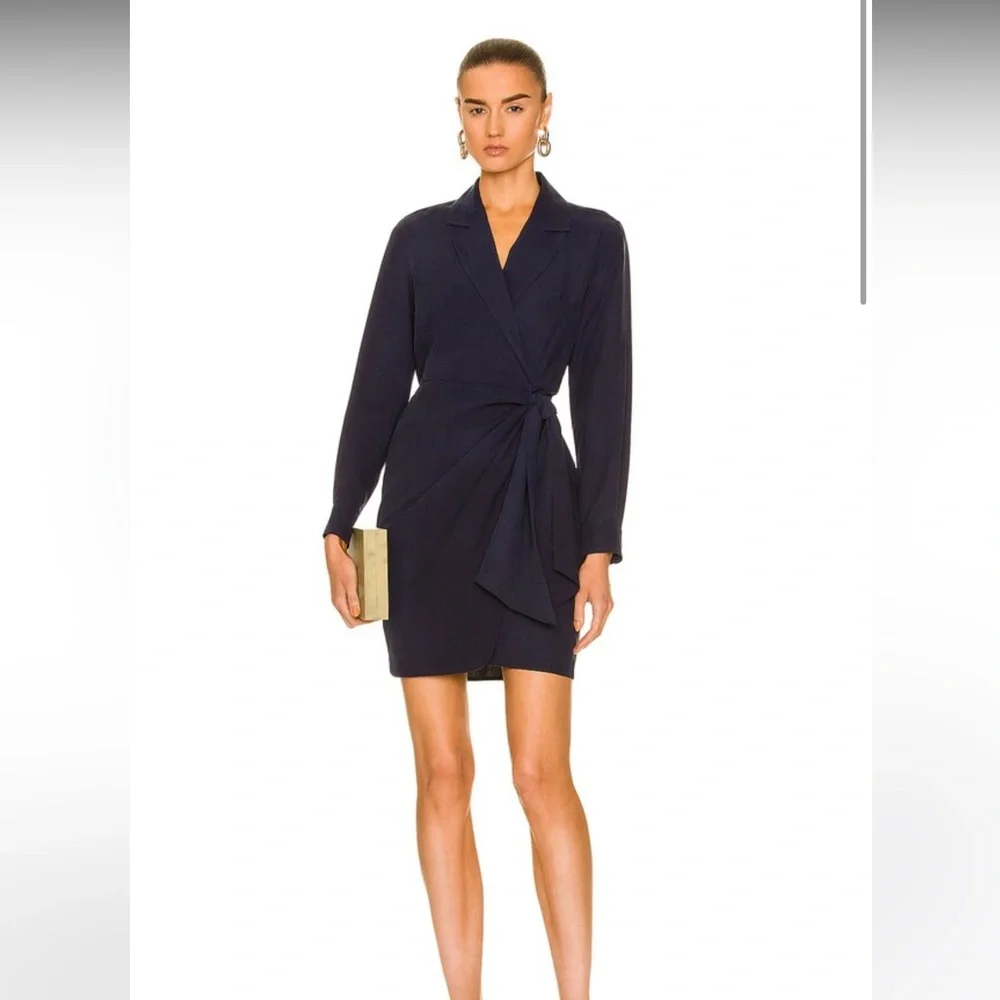 Max Mara James Long Sleeve Silk Wrap Dress - Picture 6 of 9